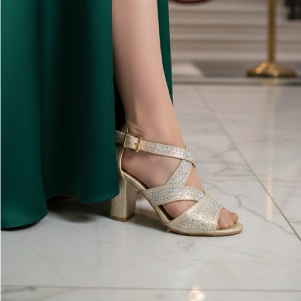 Elegant Gold Women's Heels